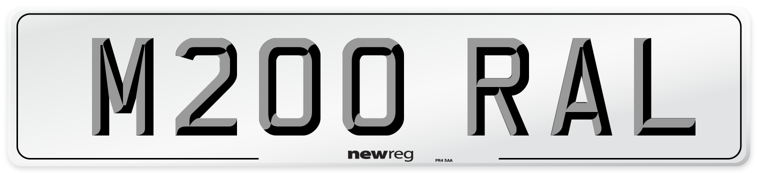 M200 RAL Number Plate from New Reg